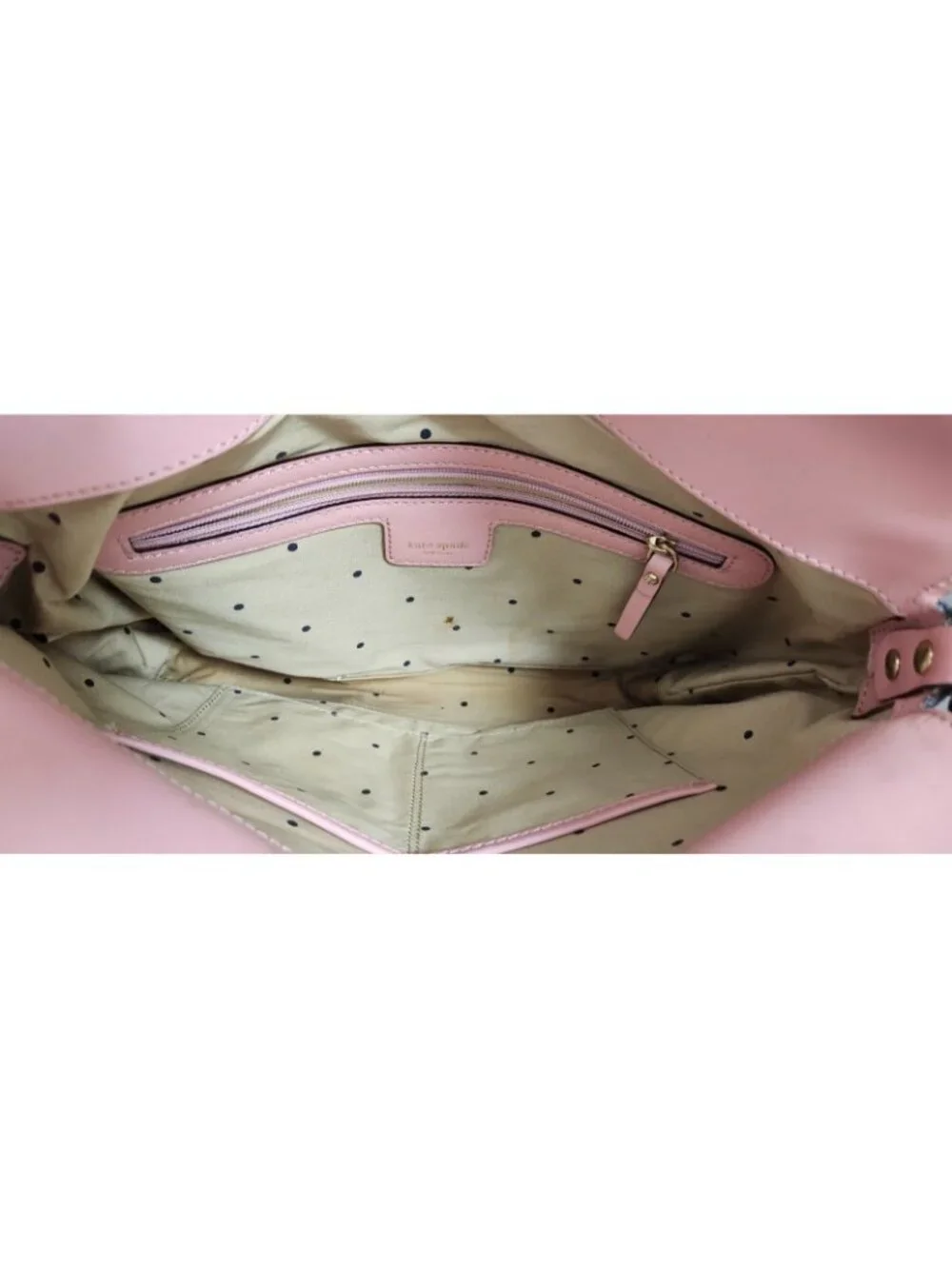 Kate Spade New York Pink Leather Shoulder Bag Purse Gold Hardware Y2K Vintage